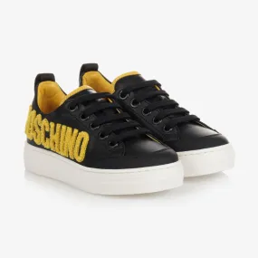 Black & Yellow Logo Trainers