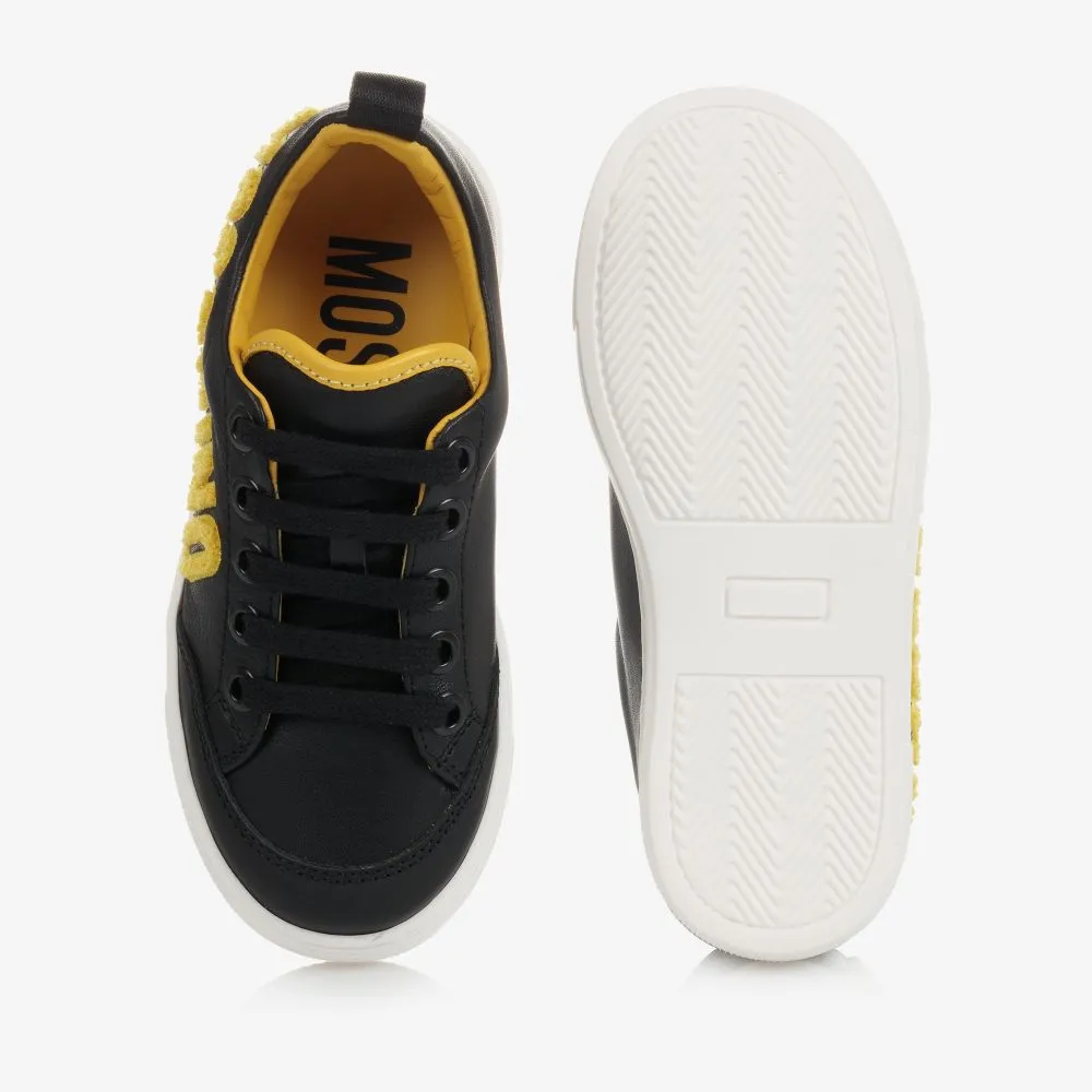 Black & Yellow Logo Trainers