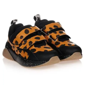 Black Animal Print Trainers