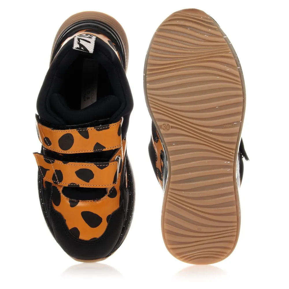 Black Animal Print Trainers