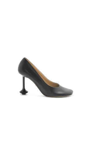 Black Goat Leather Toy Pump