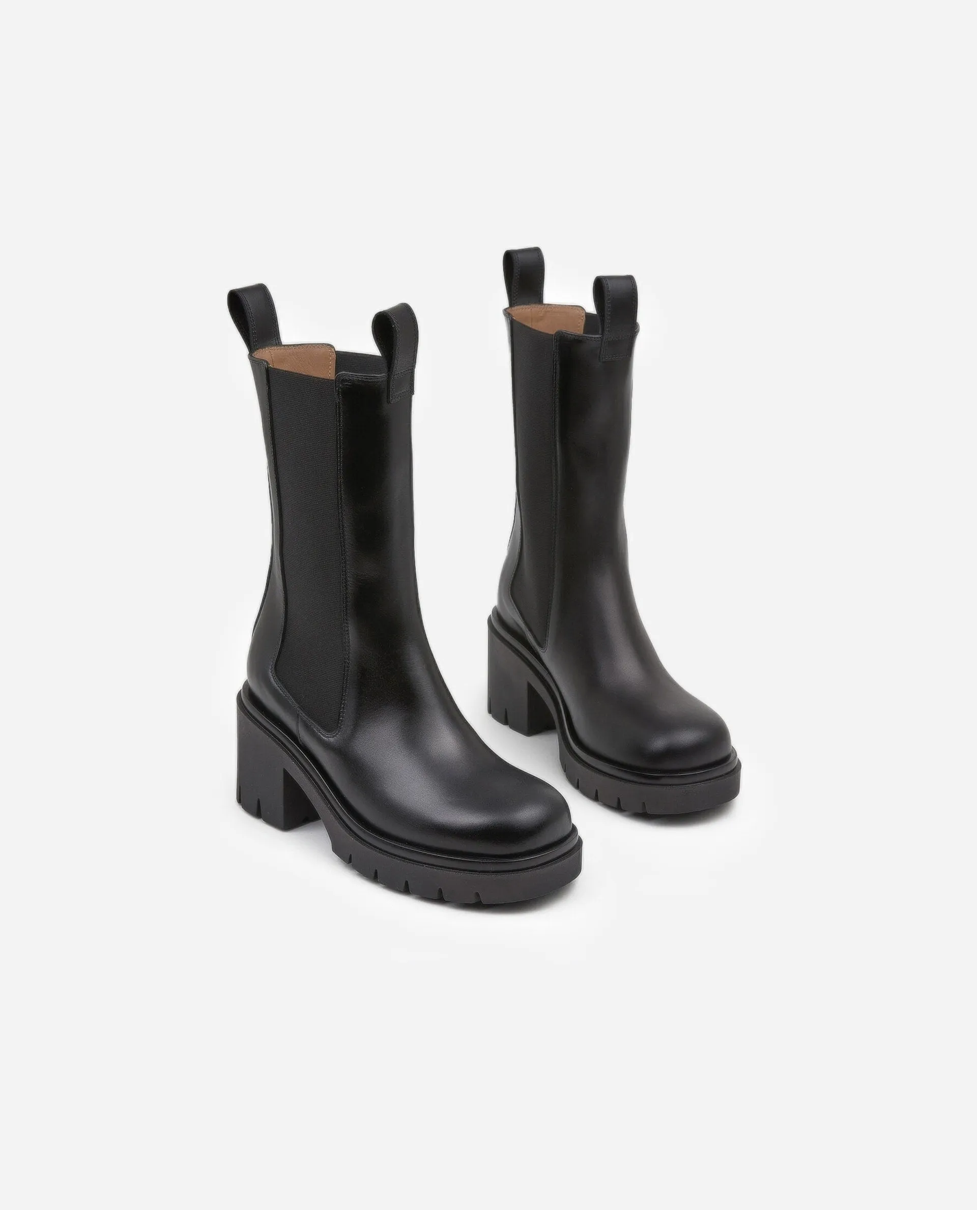 Black Leather Chelsea Boots - Lulu