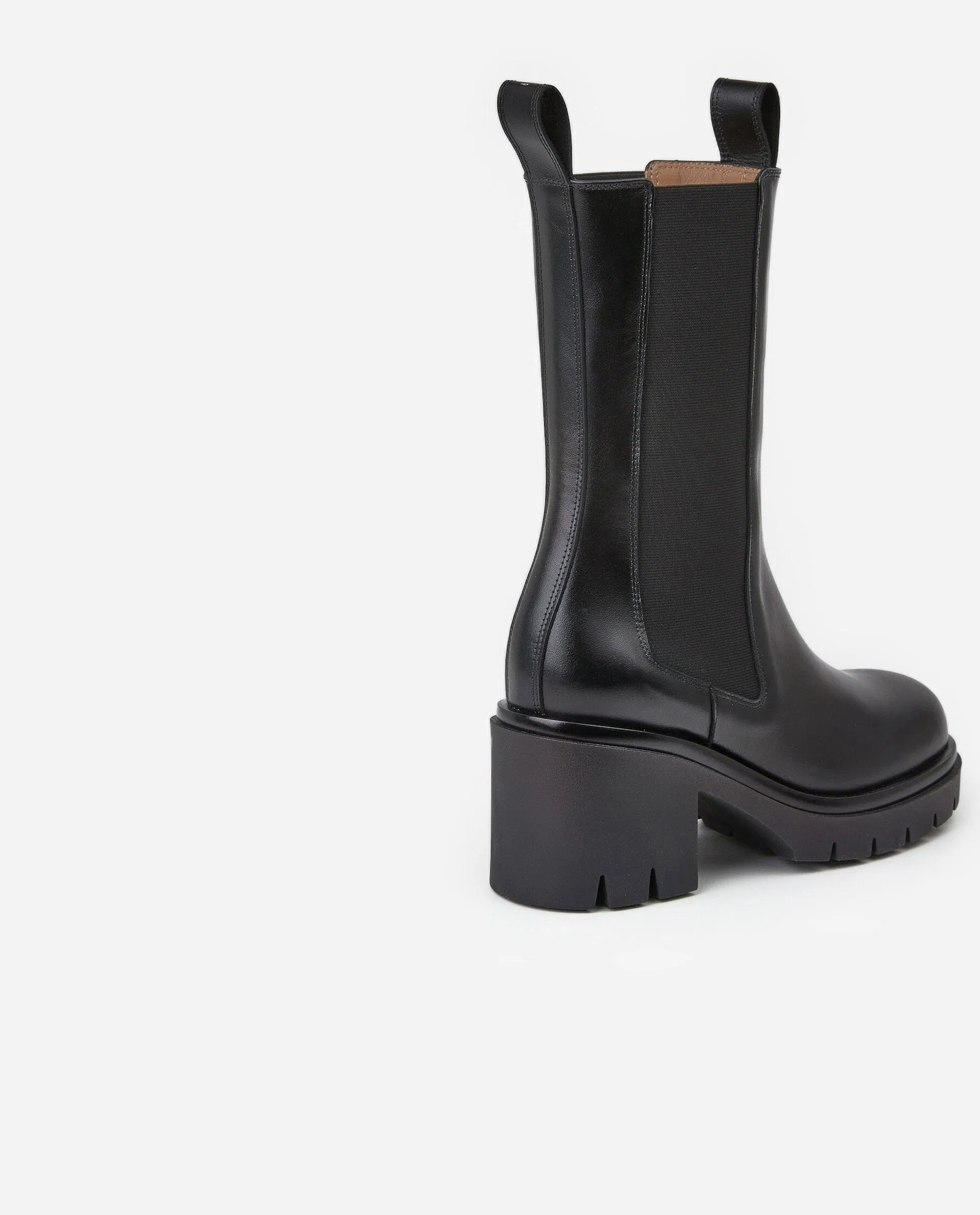 Black Leather Chelsea Boots - Lulu