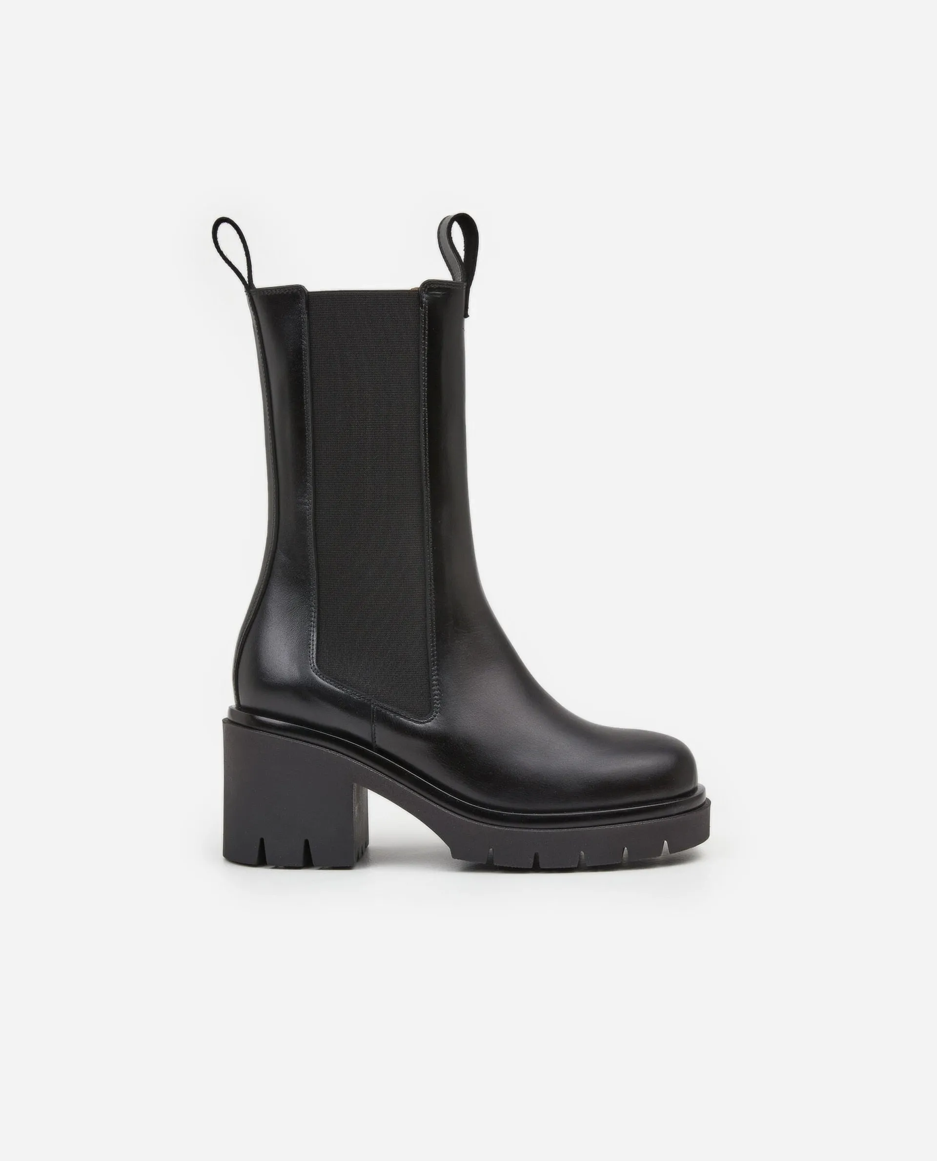 Black Leather Chelsea Boots - Lulu