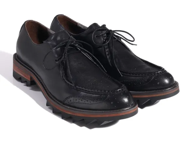 Leather Lace Up Black Men's Dress Shoes