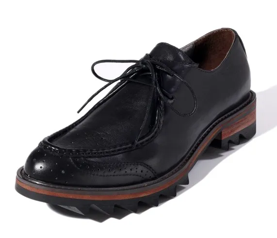 Leather Lace Up Black Men's Dress Shoes