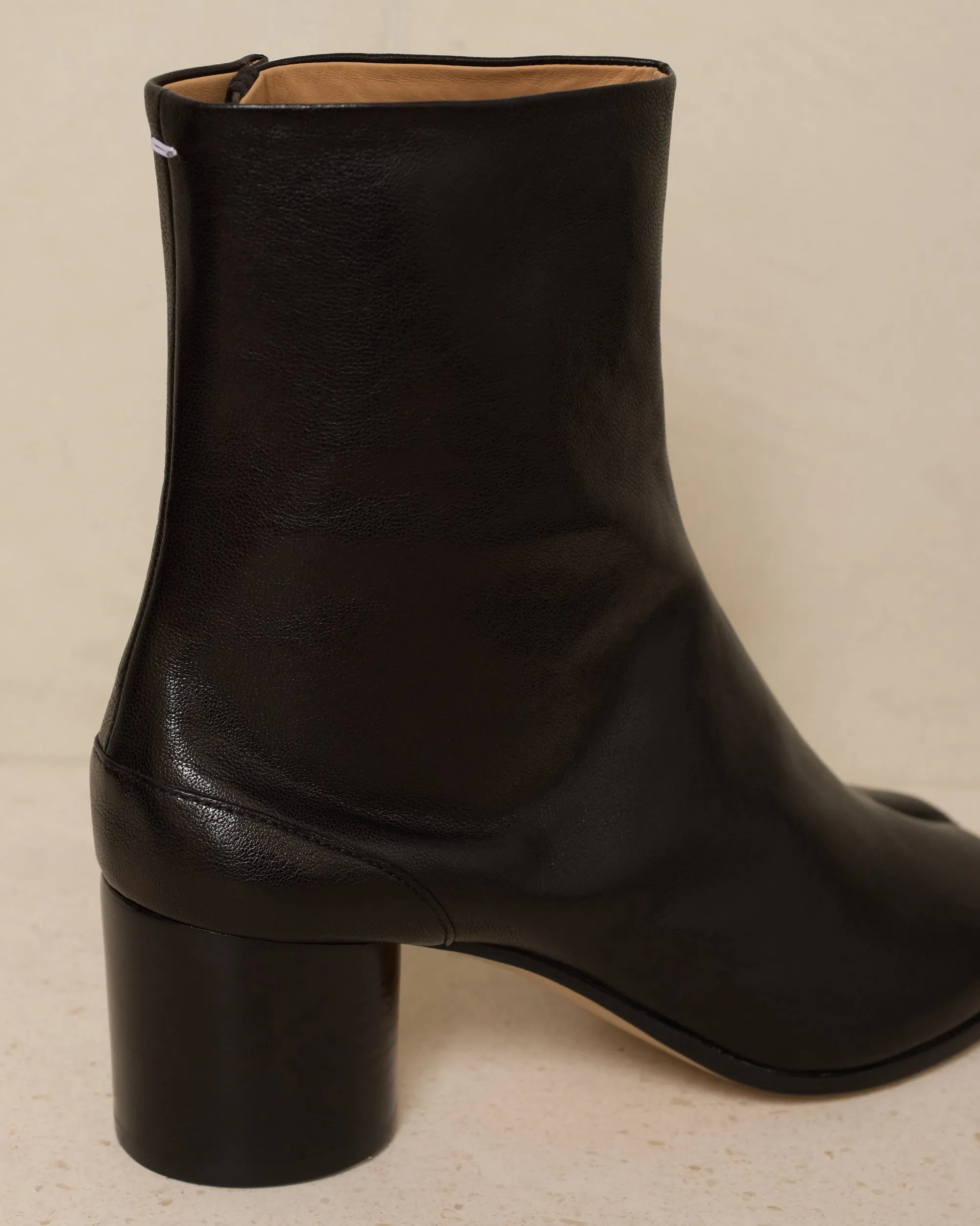 Black Leather Tabi Boots