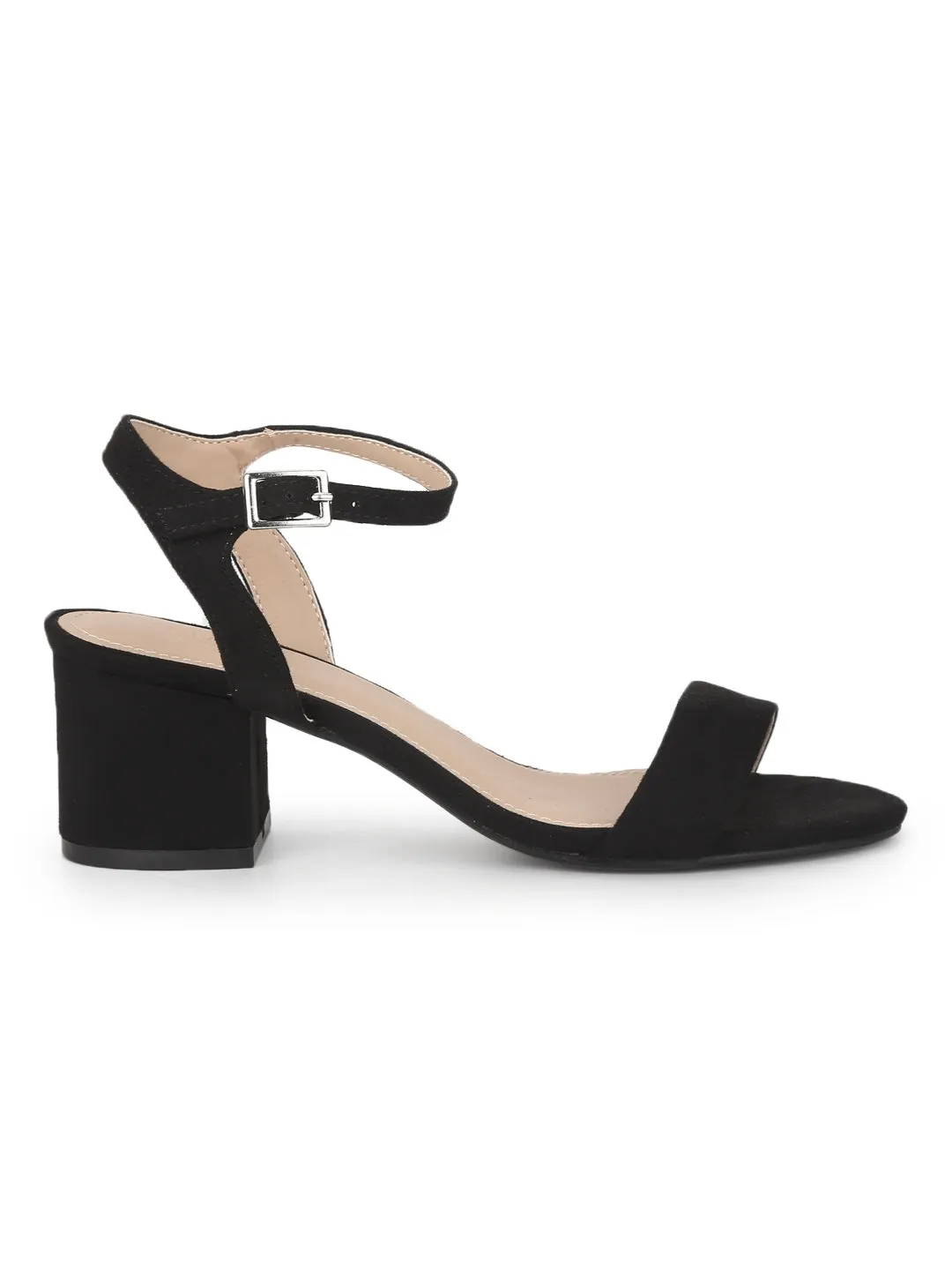 Black Micro Block Heels