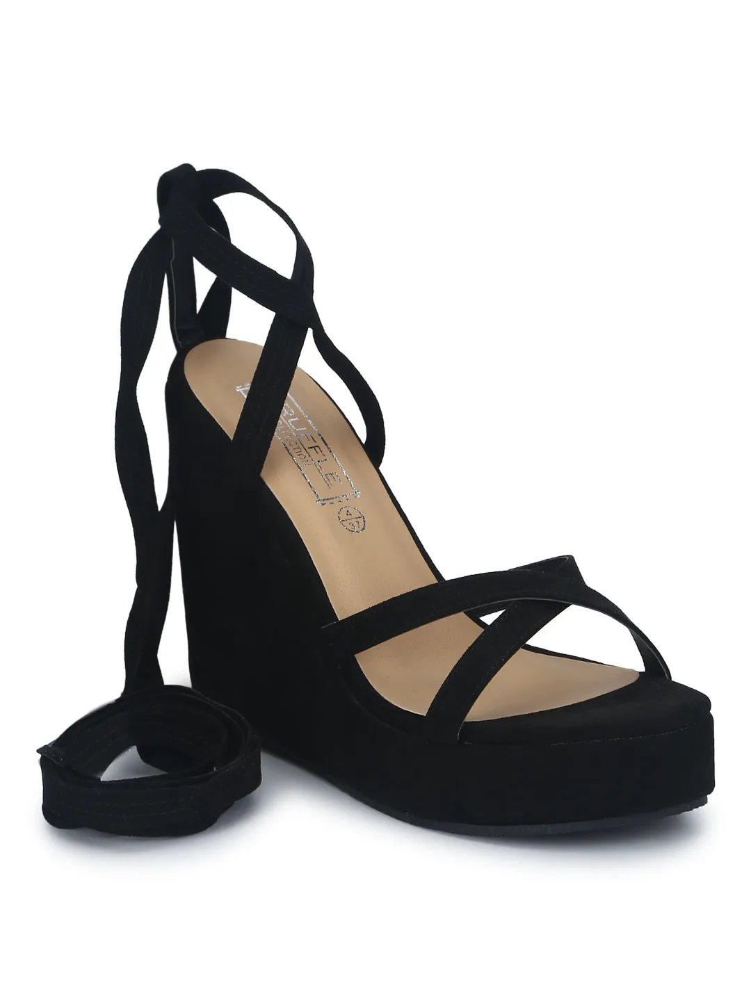 Black Micro Wraparound Wedges