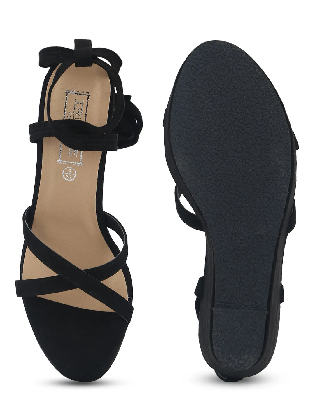 Black Micro Wraparound Wedges