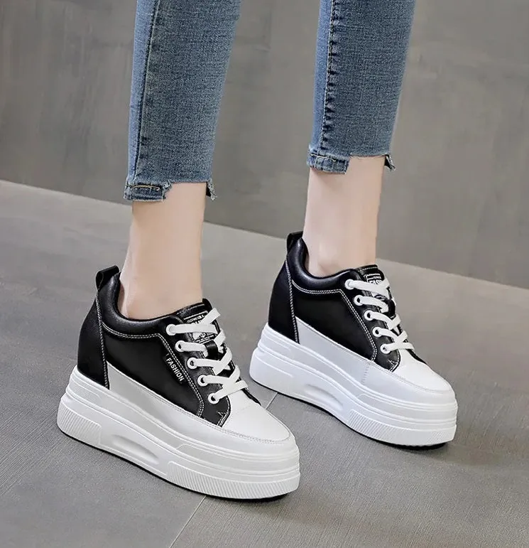 Black Platform Fashion Sneakers New