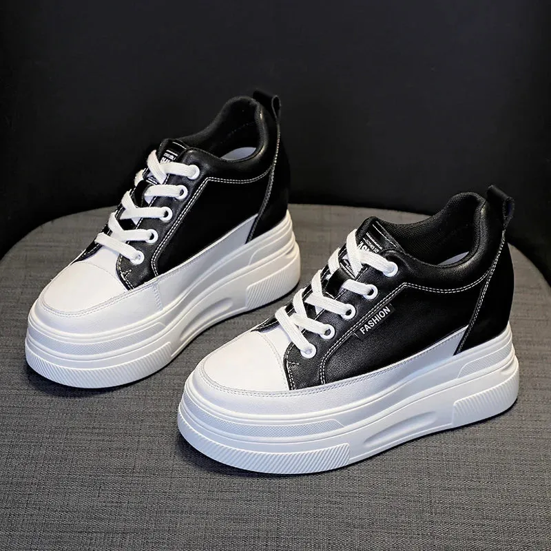 Black Platform Fashion Sneakers New