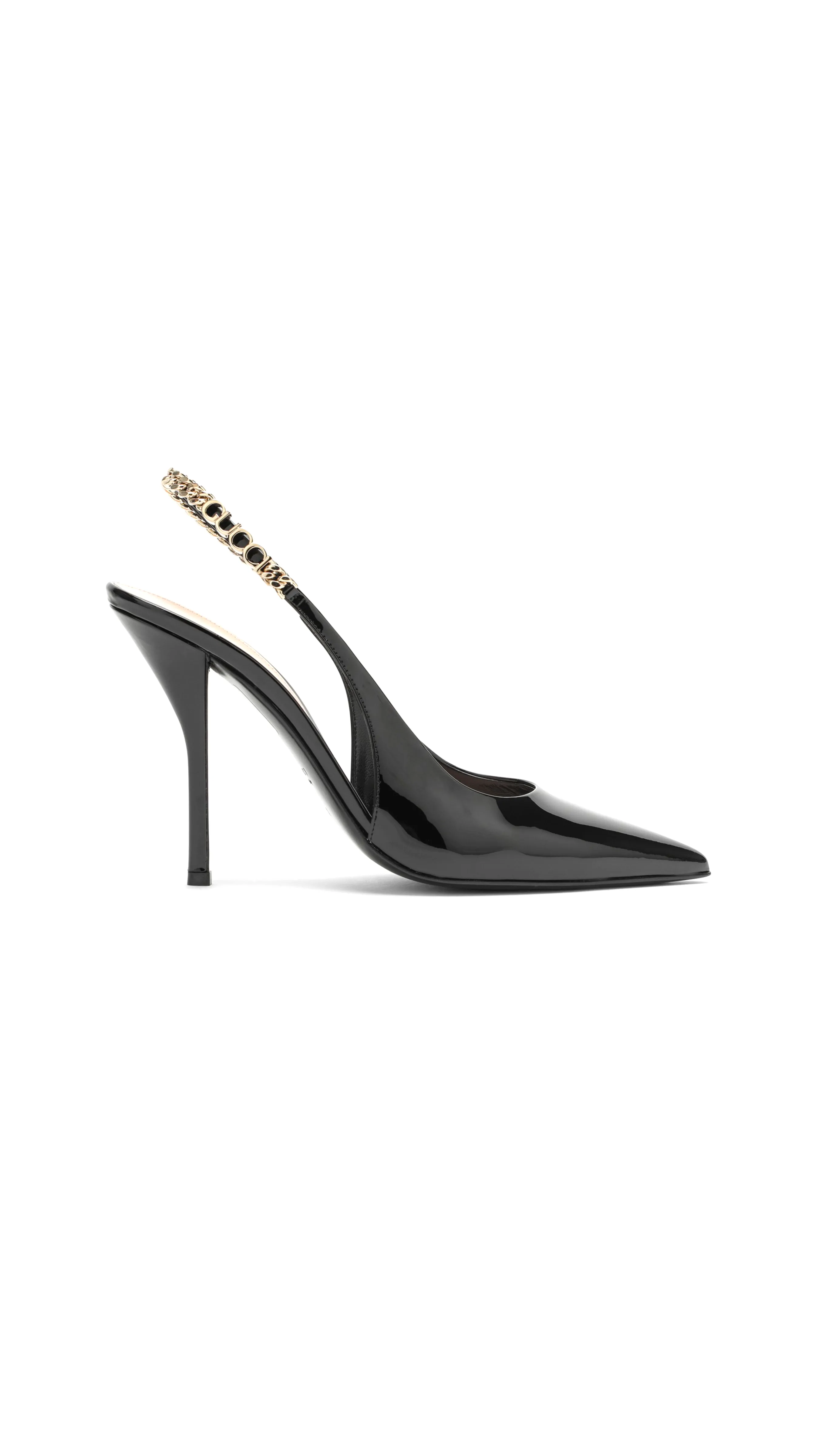 Black Slingback Pump - Signoria