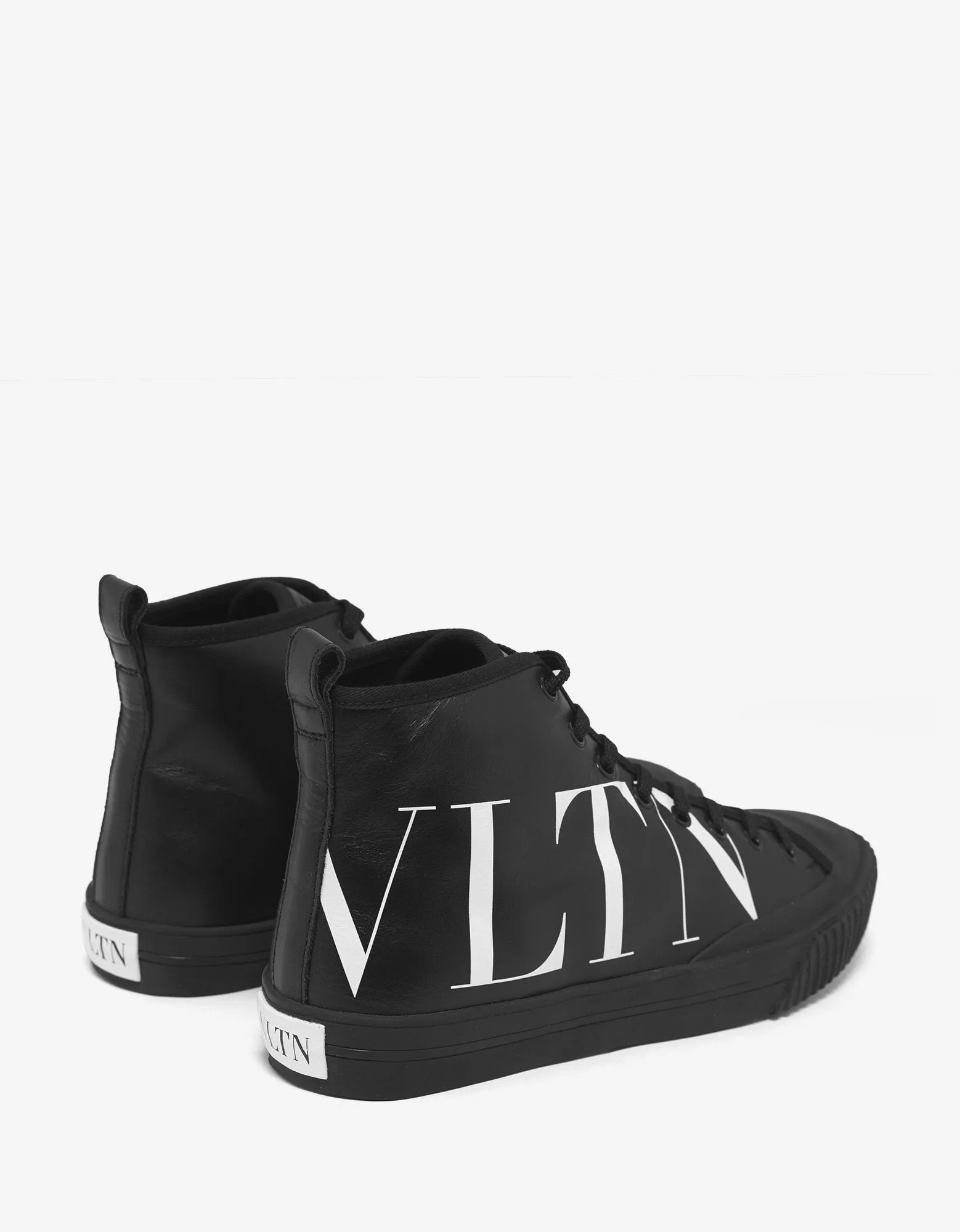 Black VLTN High Top Trainers