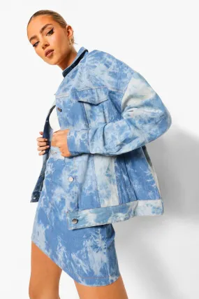 Bleached Denim Oversized Jacket