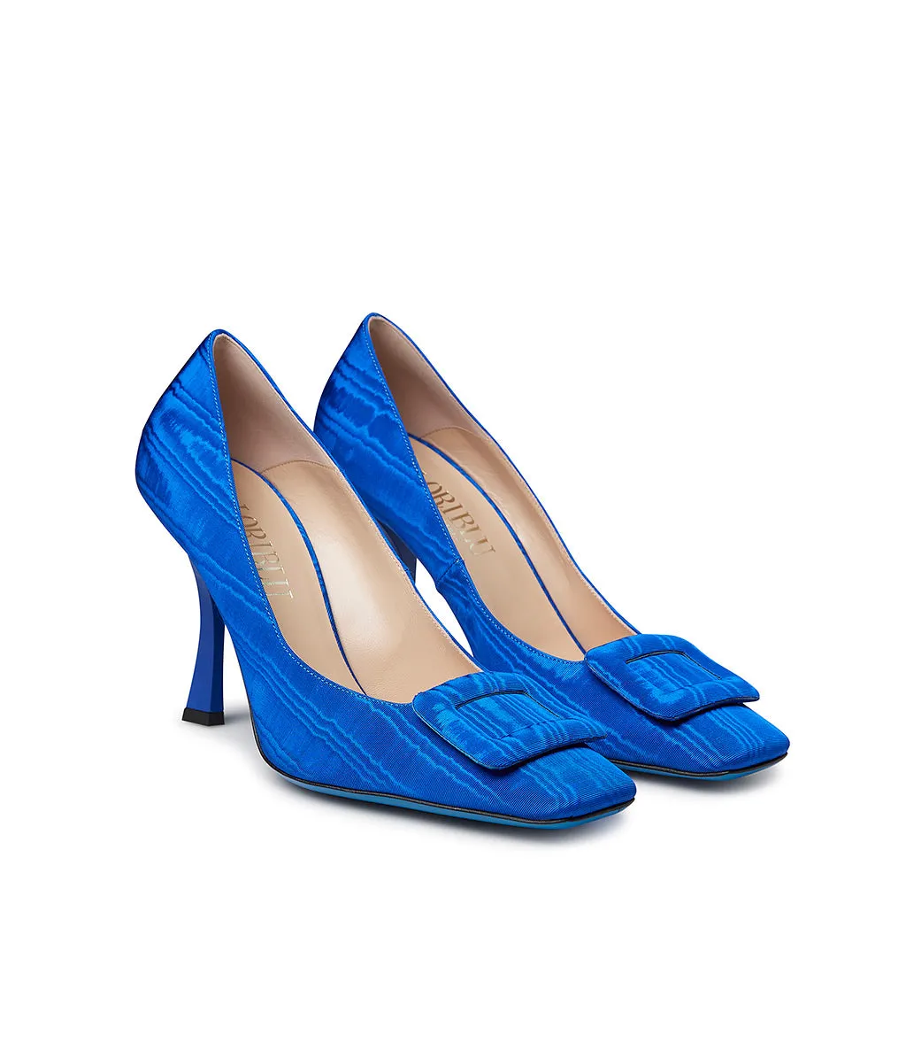 Blue cornflower pump fabric