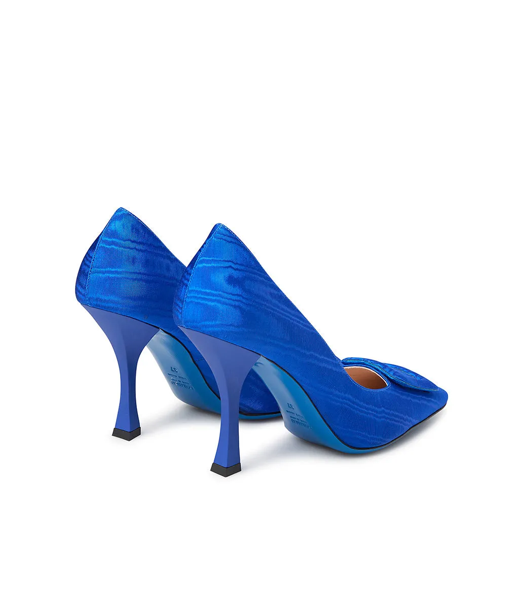 Blue cornflower pump fabric