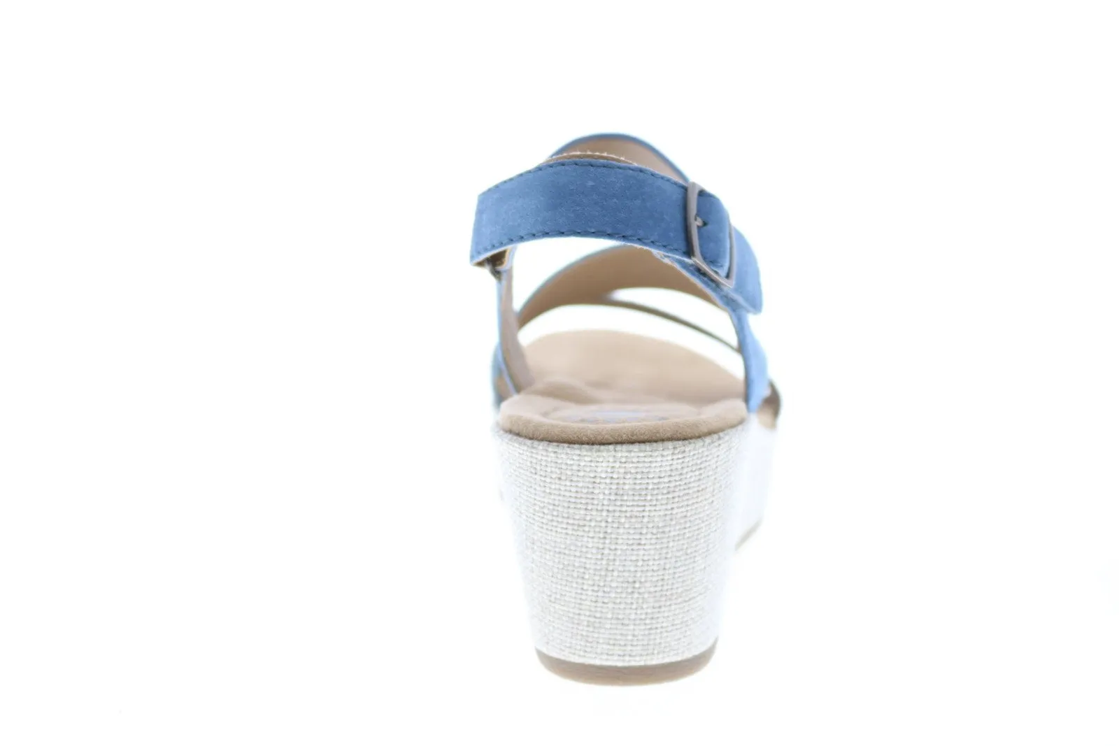 Blue Leather Wedge Heels for Women by Earth