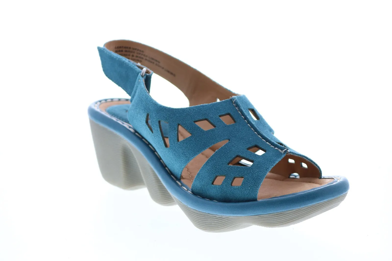 Blue Suede Wedge Heels for Women by Earth