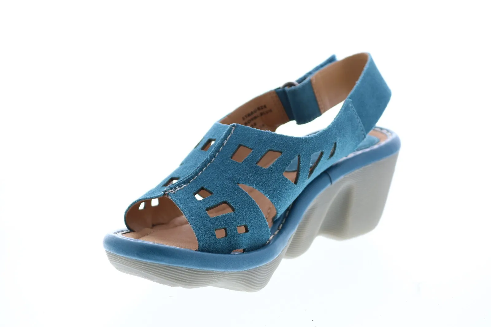 Blue Suede Wedge Heels for Women by Earth