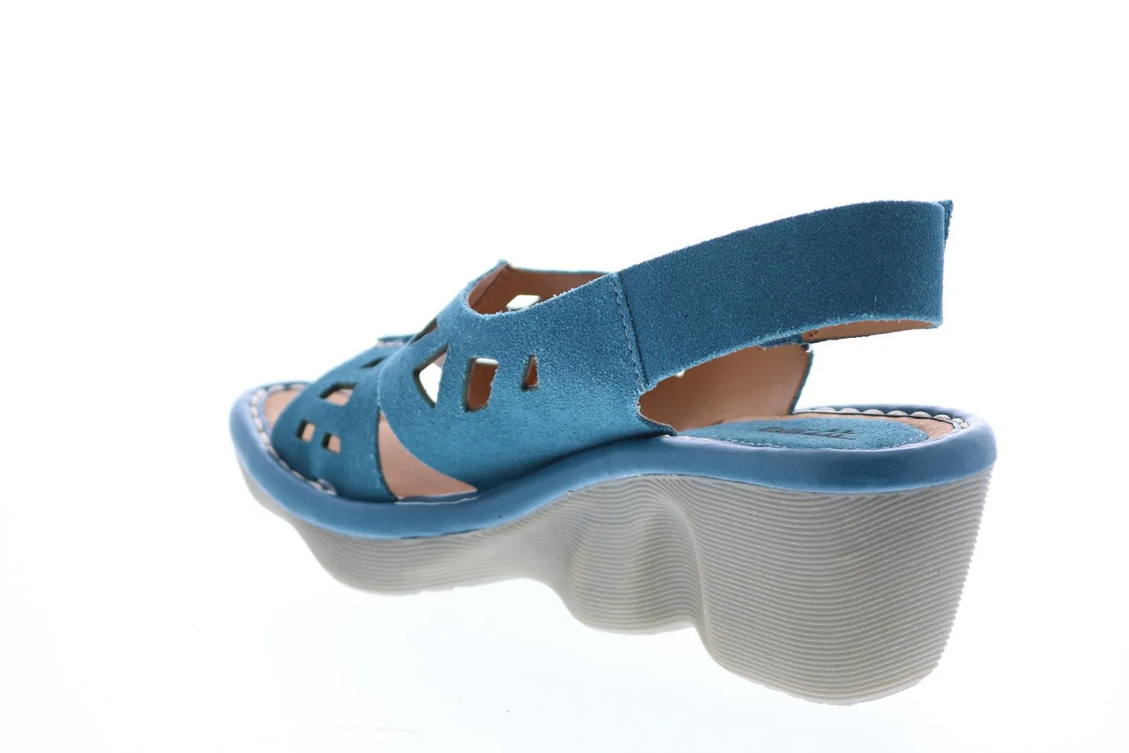 Blue Suede Wedge Heels for Women by Earth