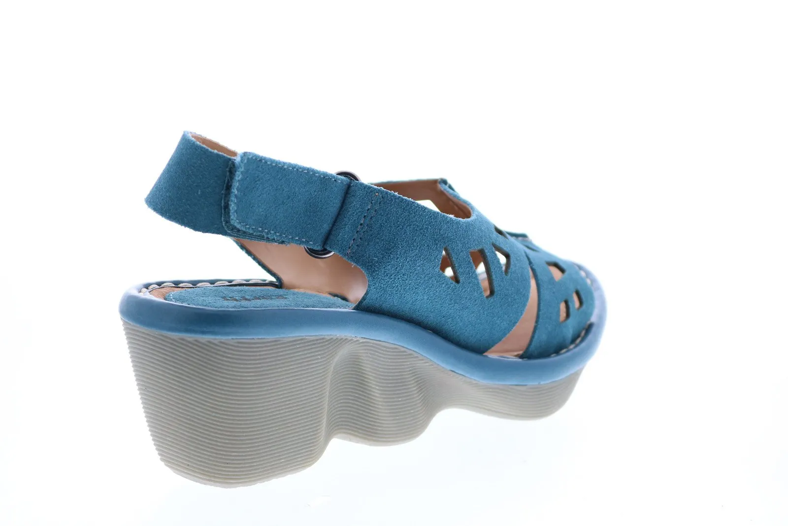 Blue Suede Wedge Heels for Women by Earth