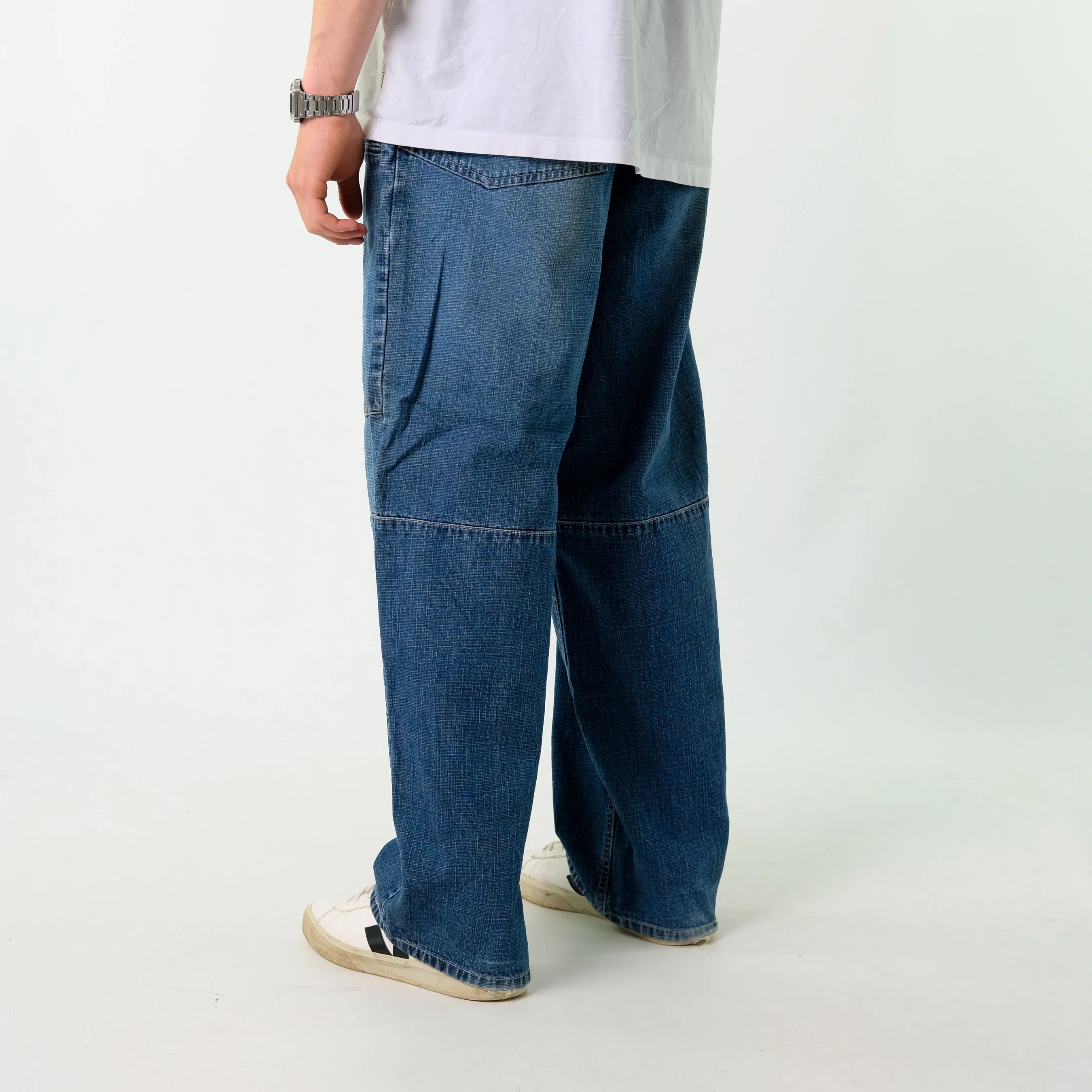 Blue y2ks Attitude Denim Hip Hop Jeans Baggy Pants (36x30)