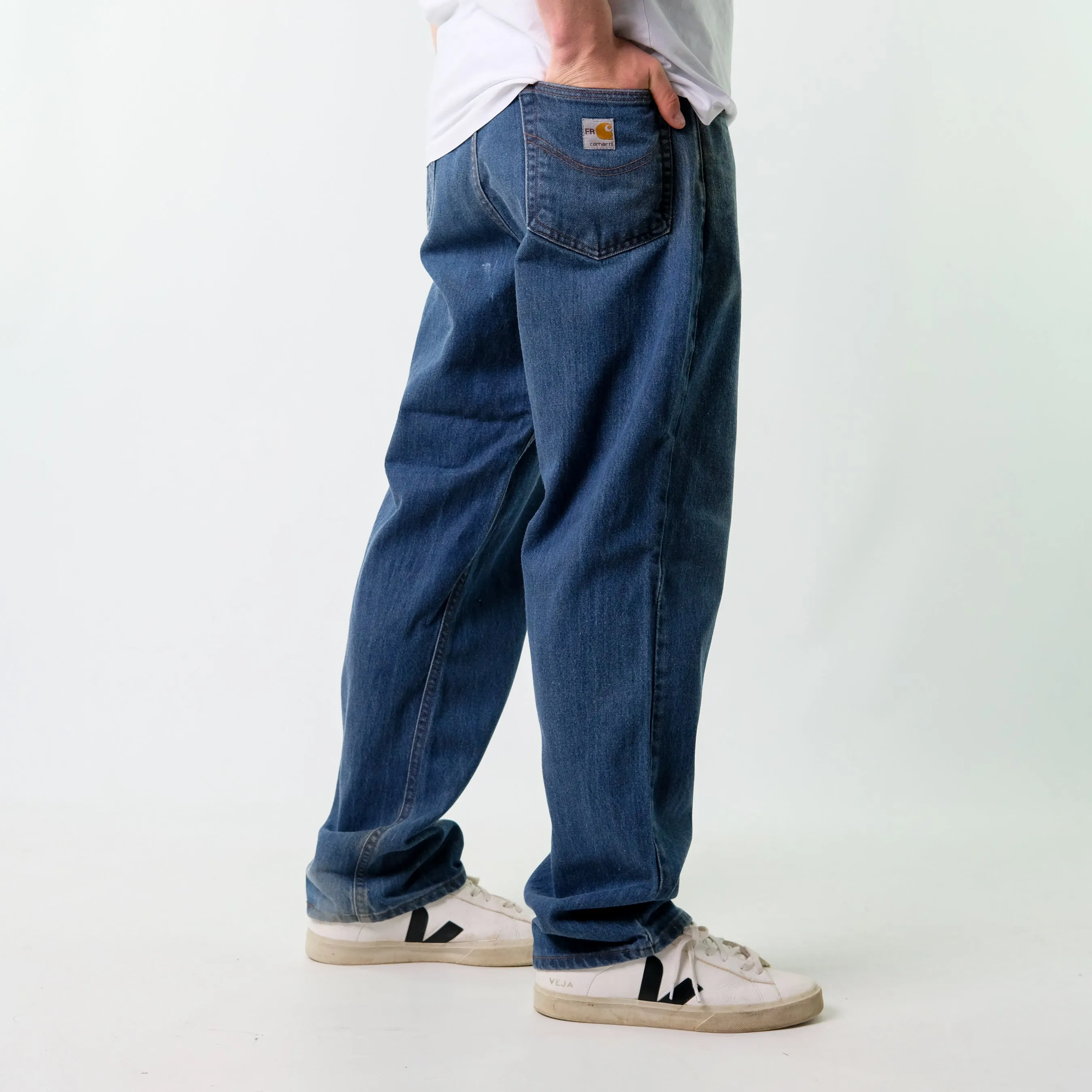 Blue y2ks Carhartt Denim Hip Hop Jeans Baggy Pants (36x32)