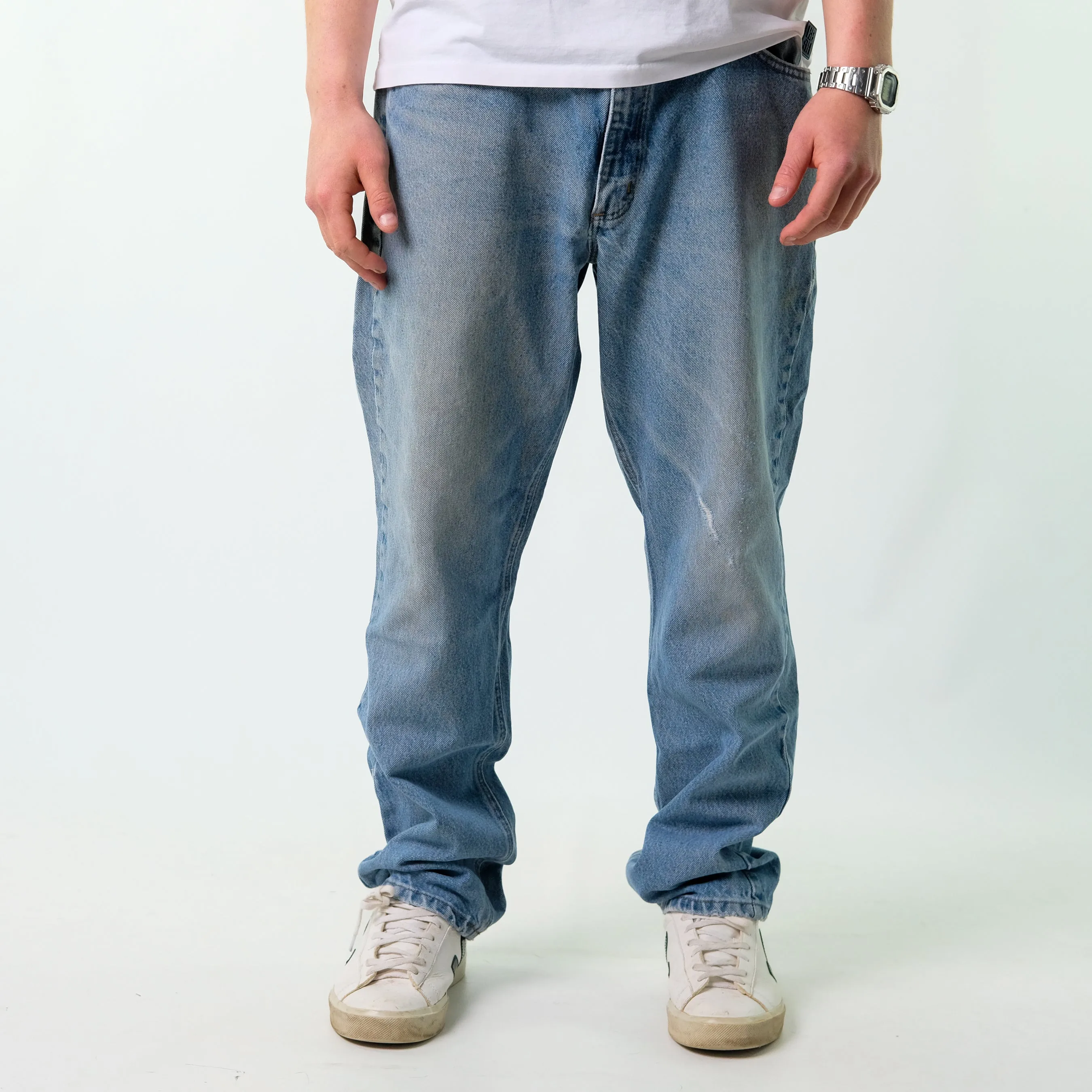 Blue y2ks Carhartt Denim Jeans Baggy Pants (38x32)