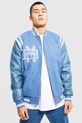 Bm Chest Pocket Varsity Jacket