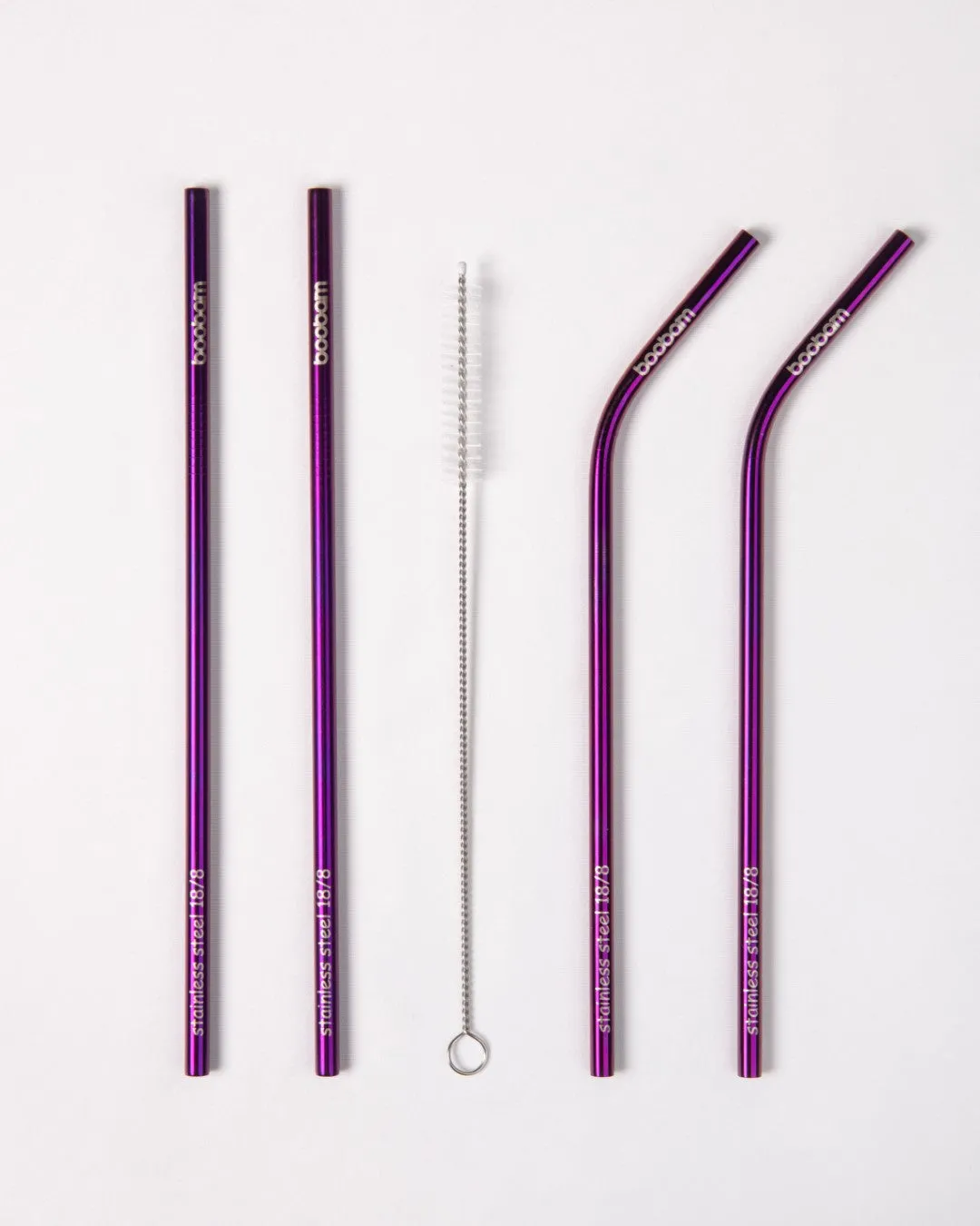 metal bubble tea straw set of 4