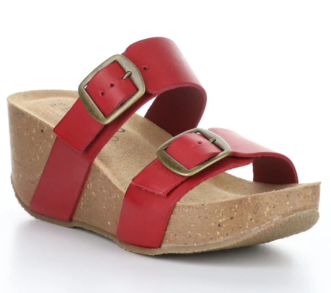 BOS. & CO. Leather Slip-On Wedges - LAWT