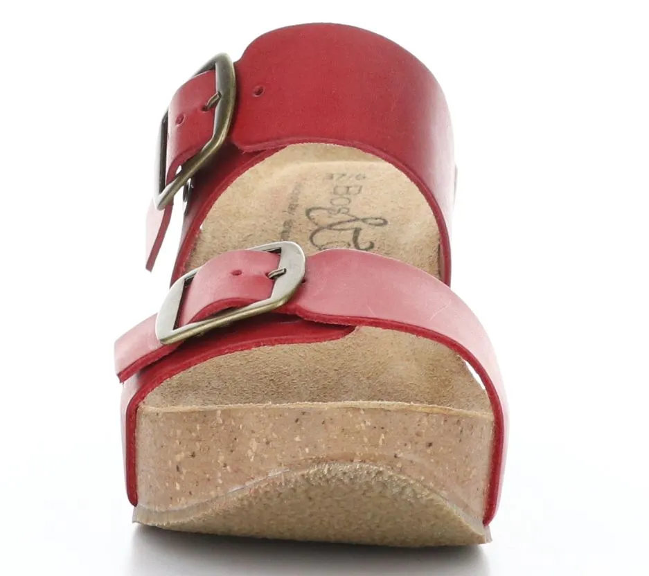 BOS. & CO. Leather Slip-On Wedges - LAWT