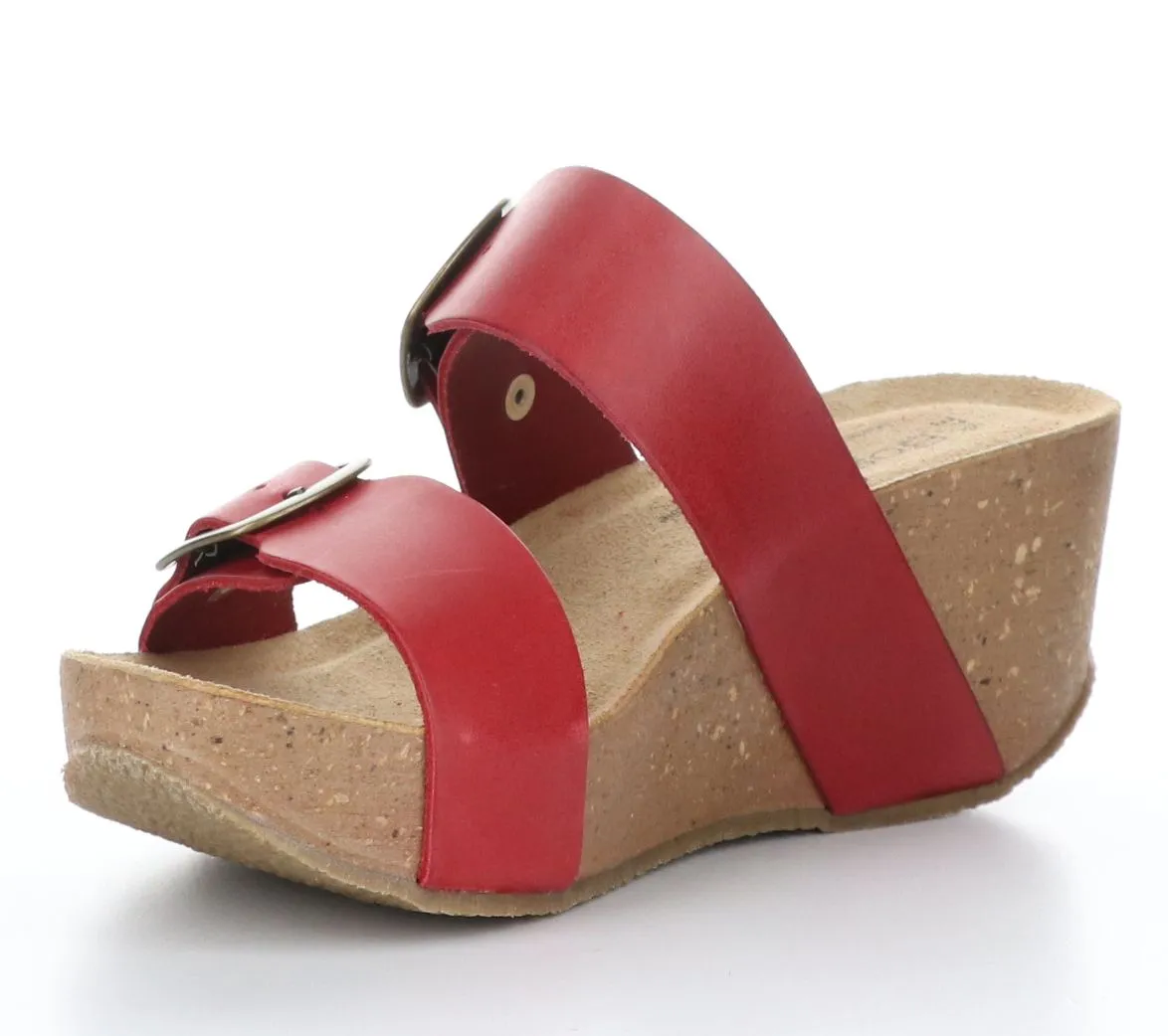 BOS. & CO. Leather Slip-On Wedges - LAWT