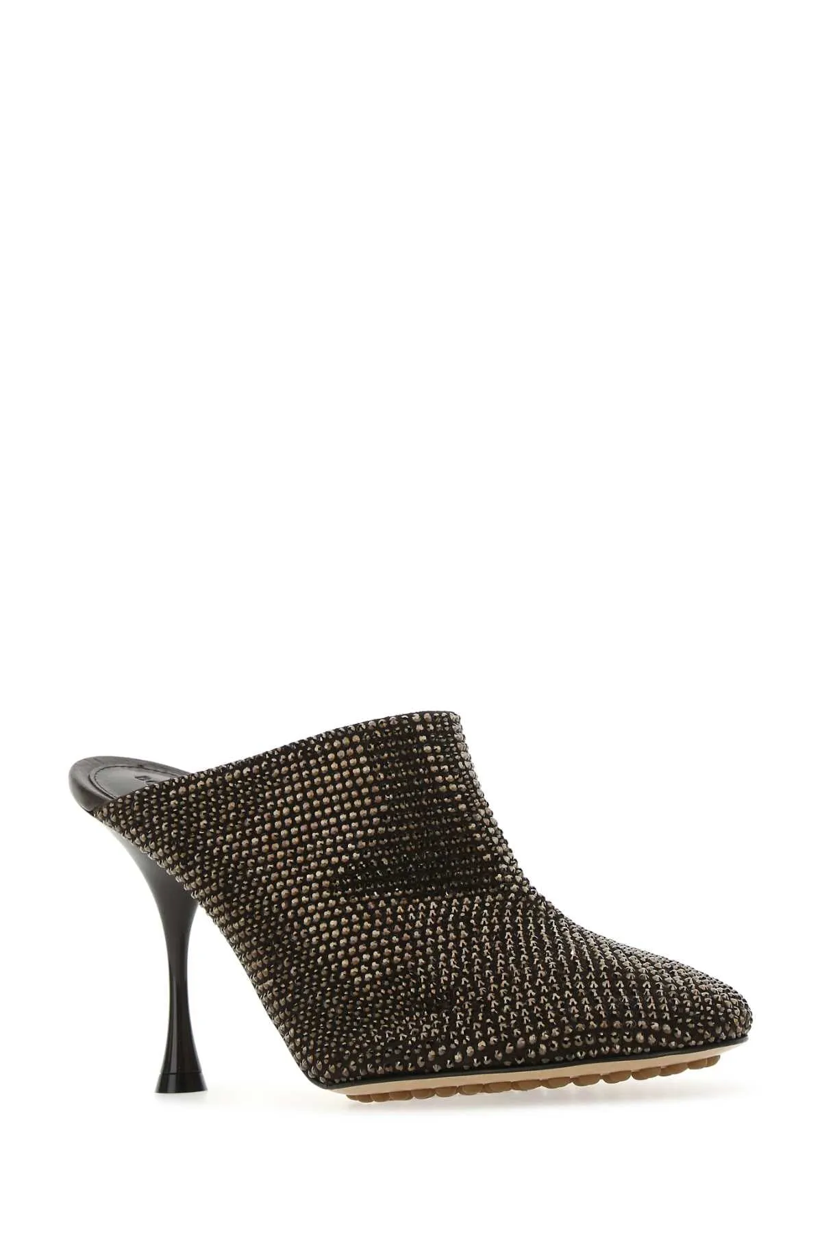 Bottega Veneta Embellished Suede Sparkle Dot Sock Mules