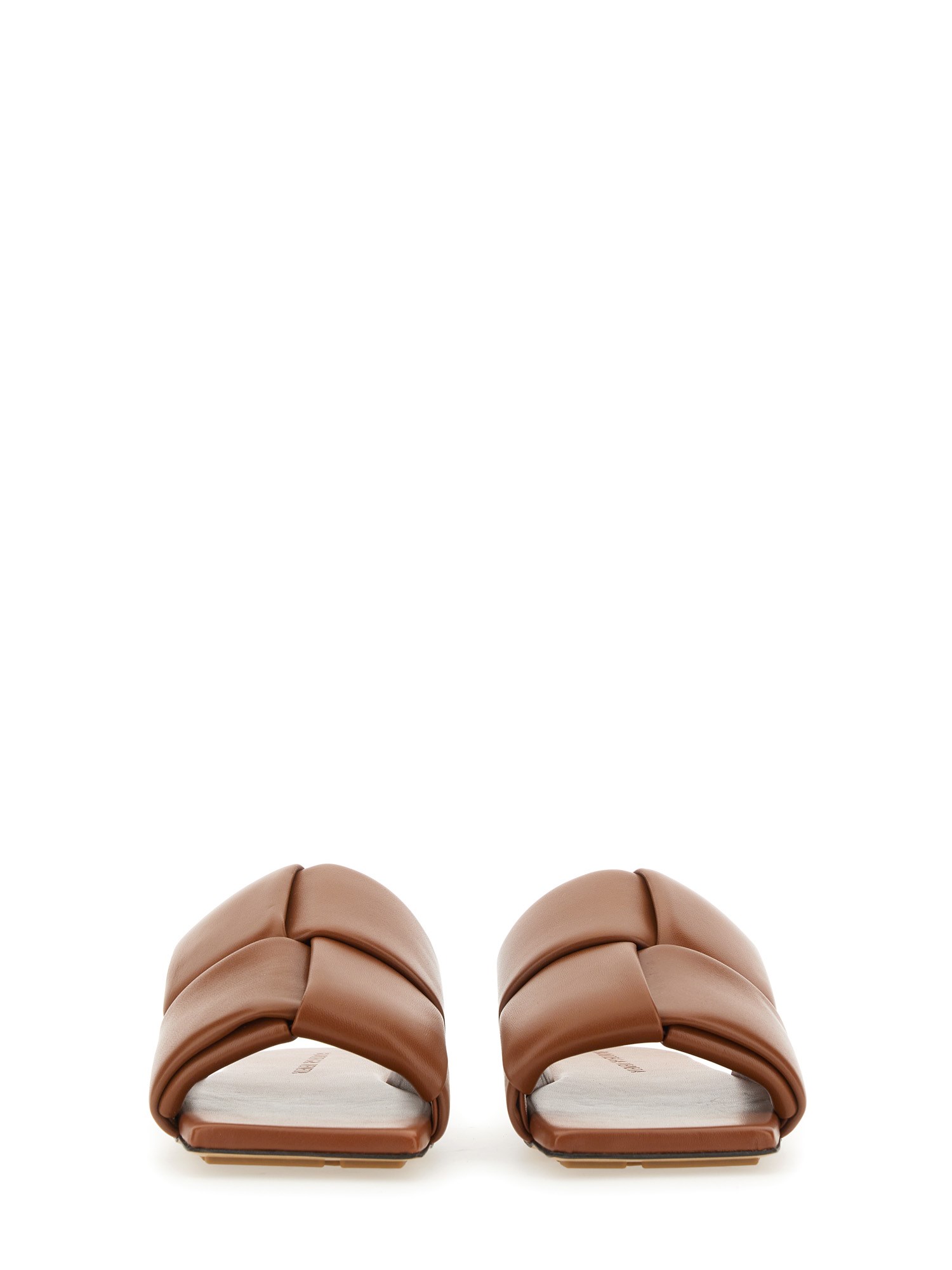 BOTTEGA VENETA Leather Sandal Mule with Patch