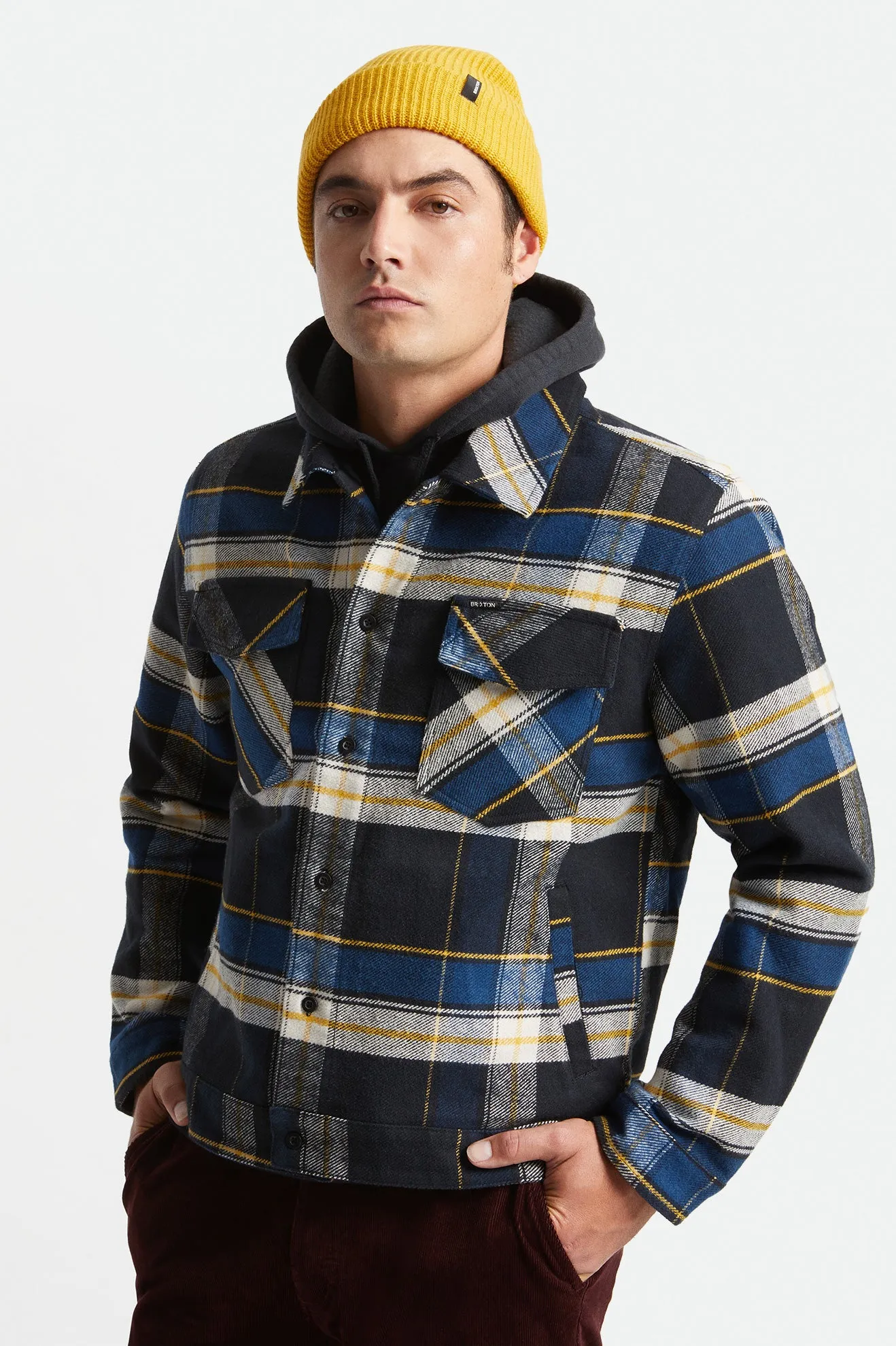 Bowery Trucker Jacket - Joe Blue Plaid