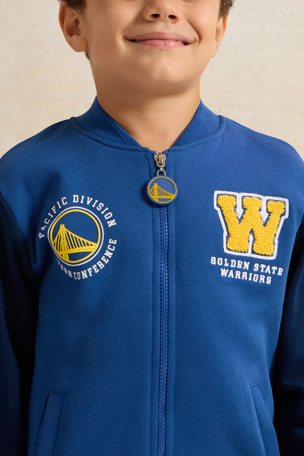 Boys Blue NBA Print Sweatshirt