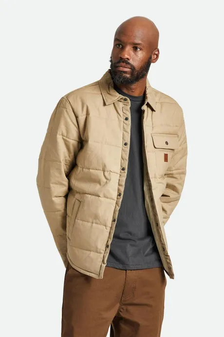 Brixton Cass Jacket in Waxed Canvas - Oatmeal