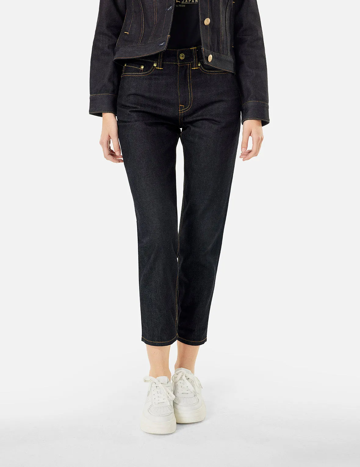 Brocade Appliqué Seagull Relax Fit Jeans