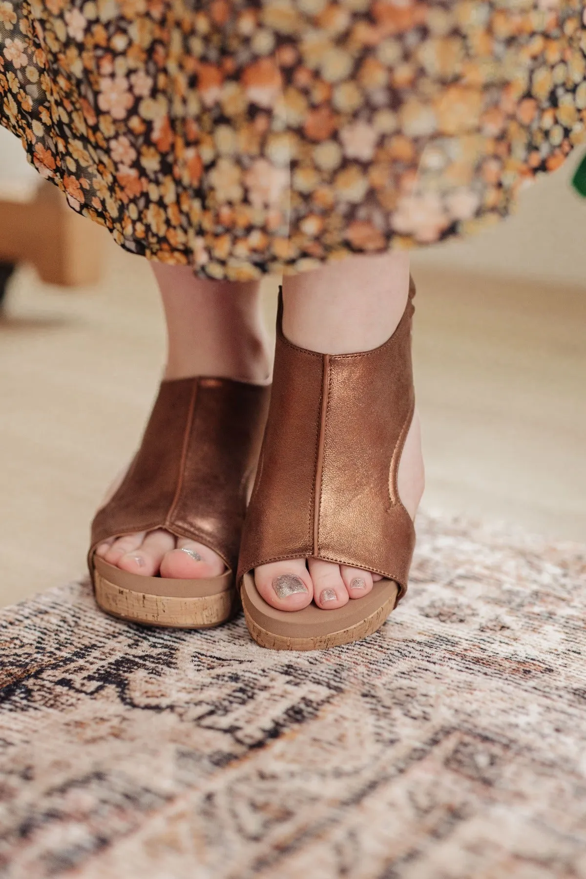 Bronze Wedge Slingback Sandals: Shop Now!