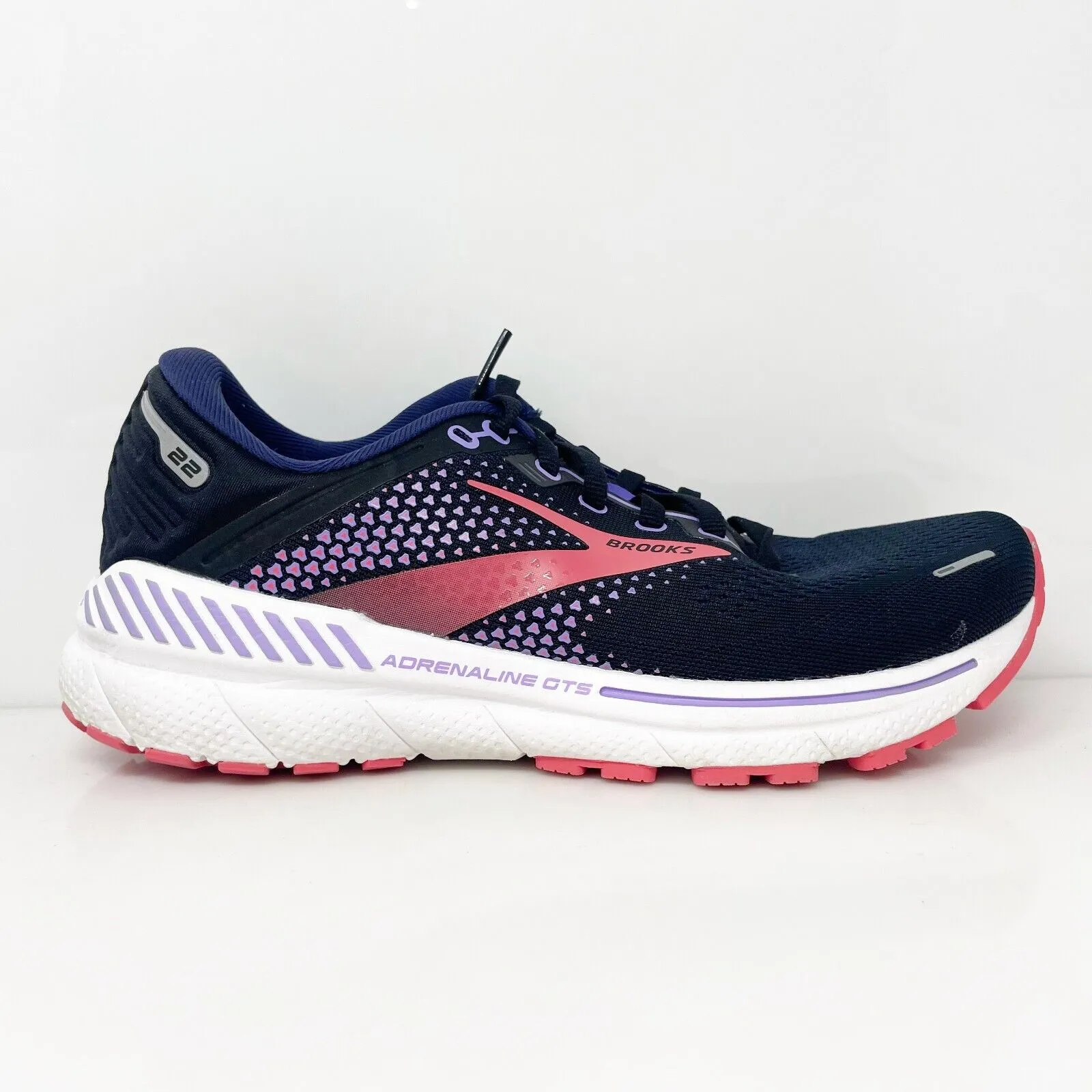 Brooks Womens Adrenaline GTS 22 1203531D080 Blue Running Shoes Sneakers Sz 8.5 D