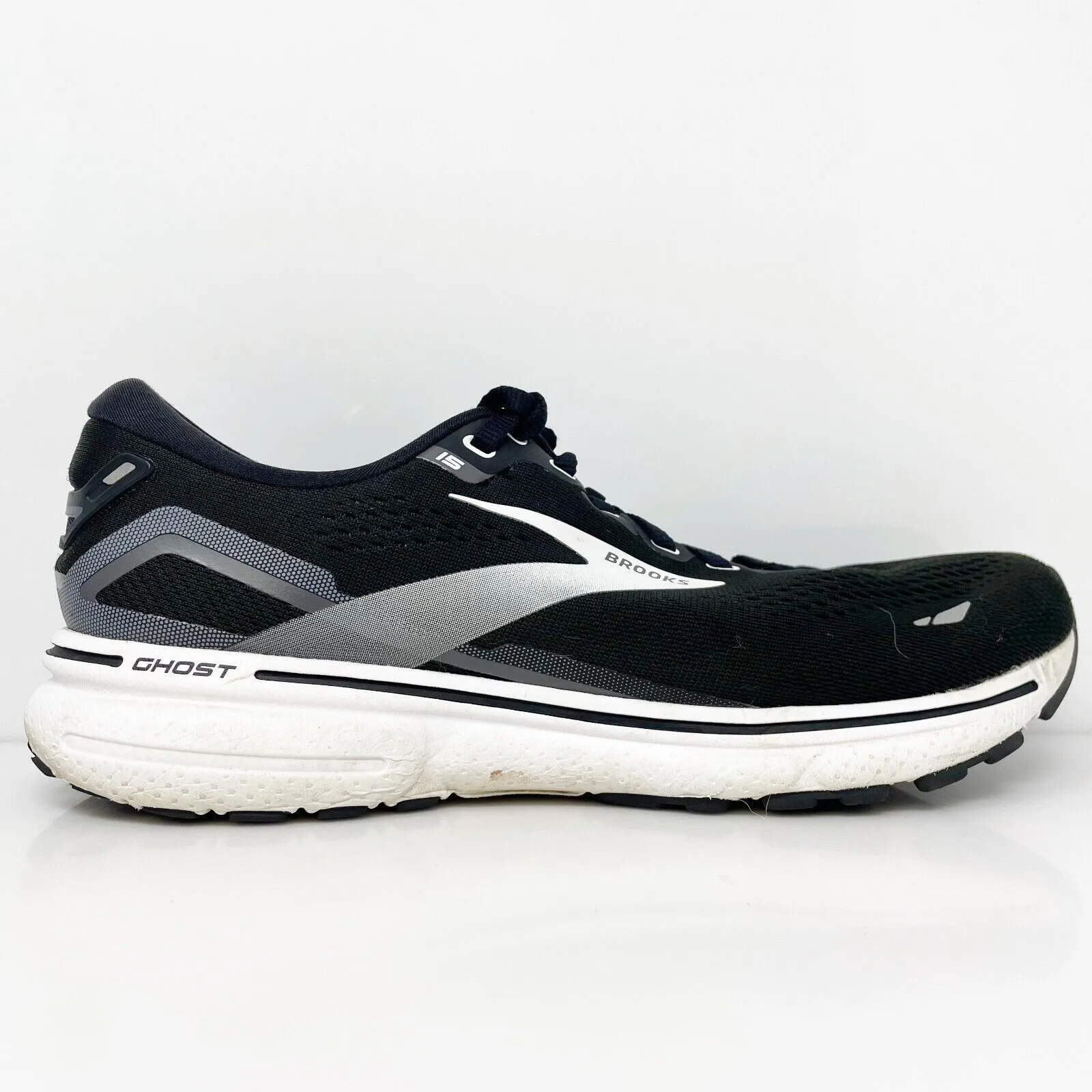 Brooks Womens Ghost 15 1203801B012 Black Running Shoes Sneakers Size 9.5 B