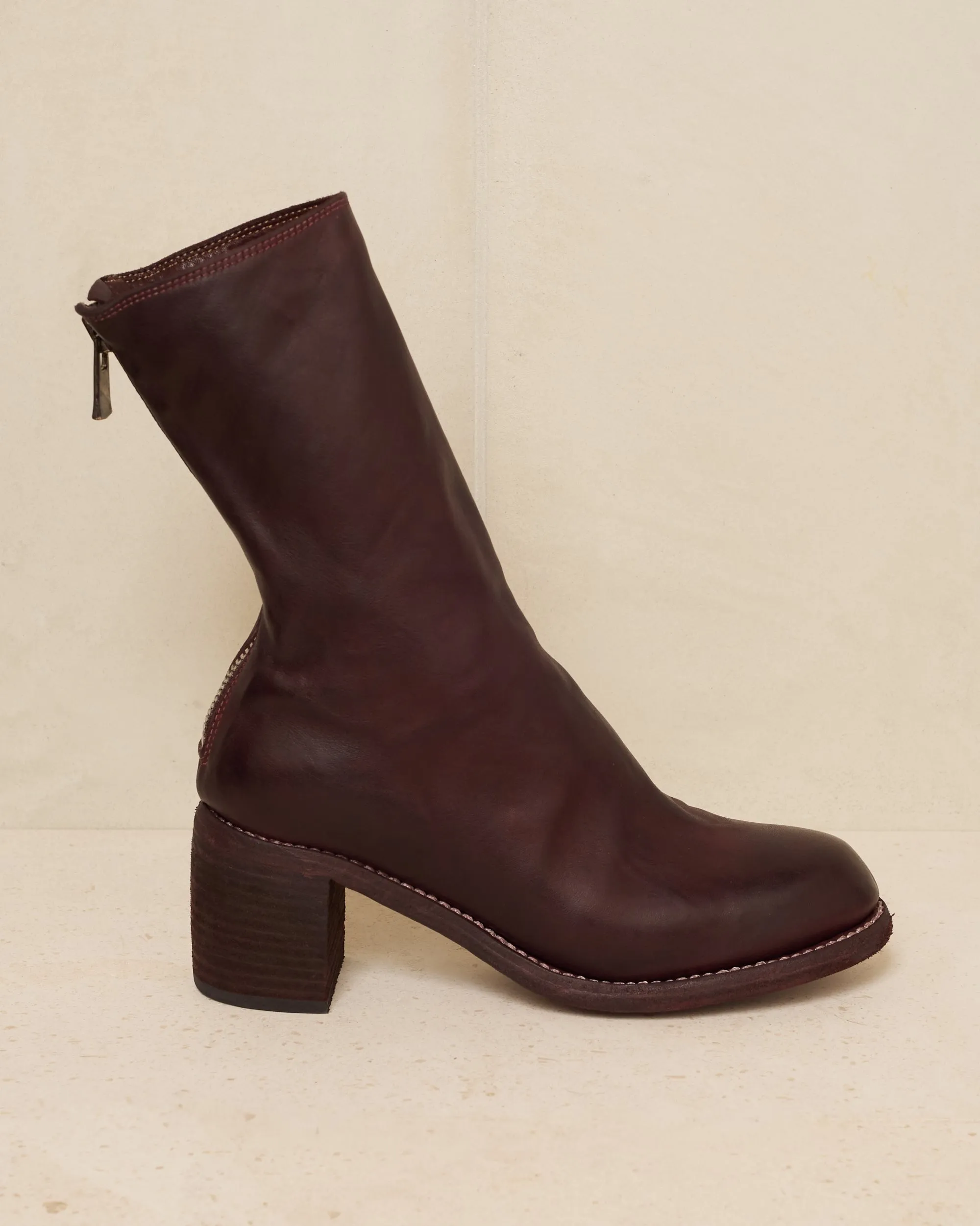 Burgundy M88 High Heel Boots