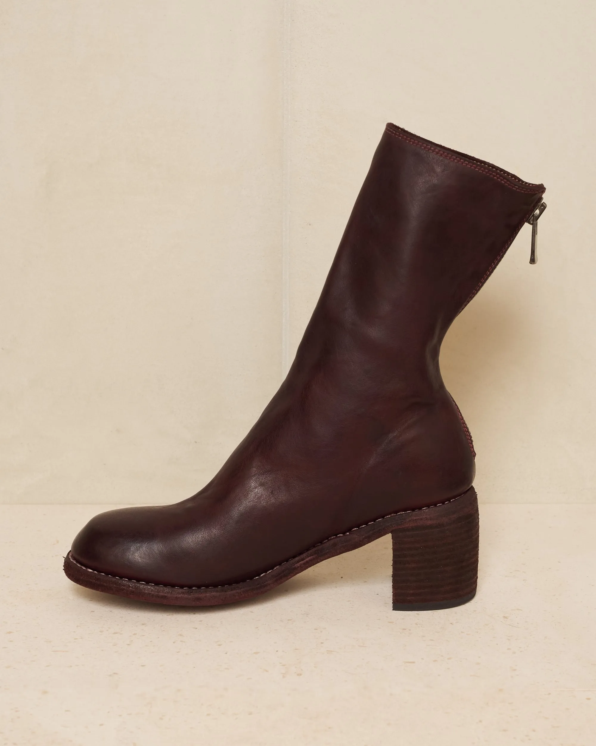 Burgundy M88 High Heel Boots