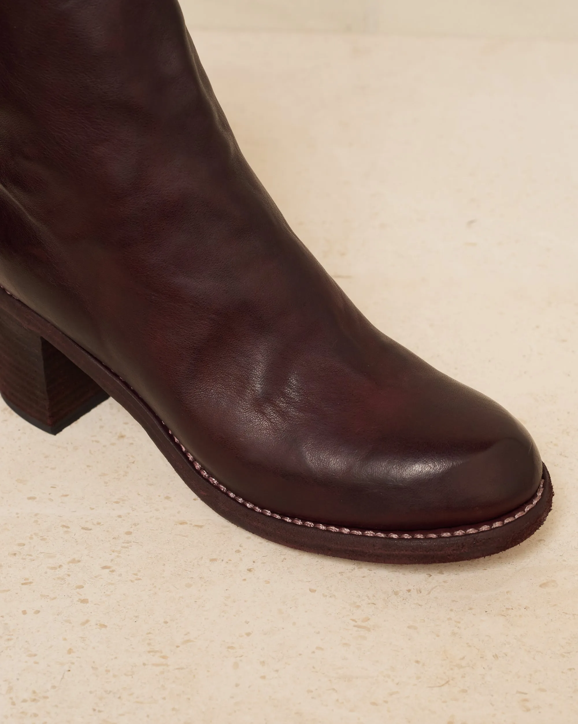 Burgundy M88 High Heel Boots