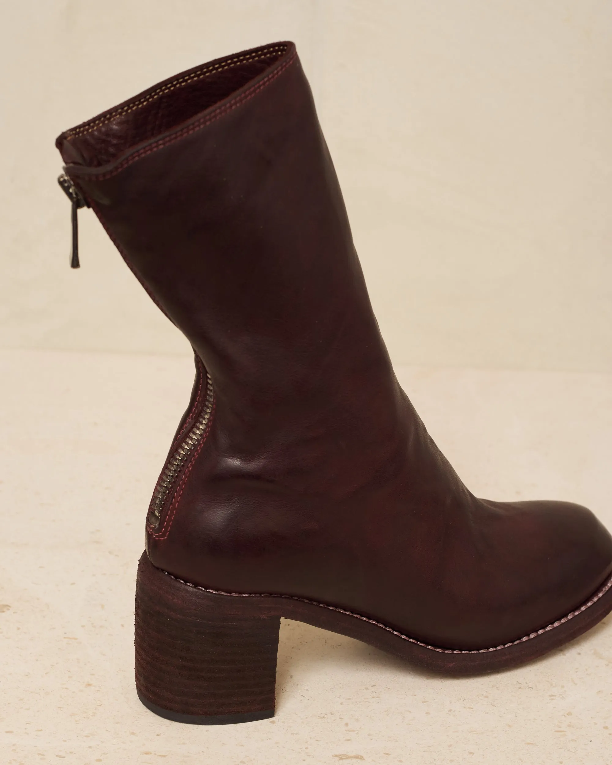 Burgundy M88 High Heel Boots