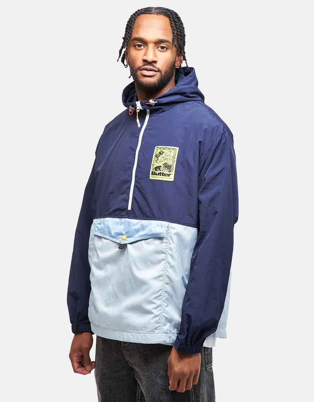 Butter Goods Ripstop Paneled Jacket - Navy