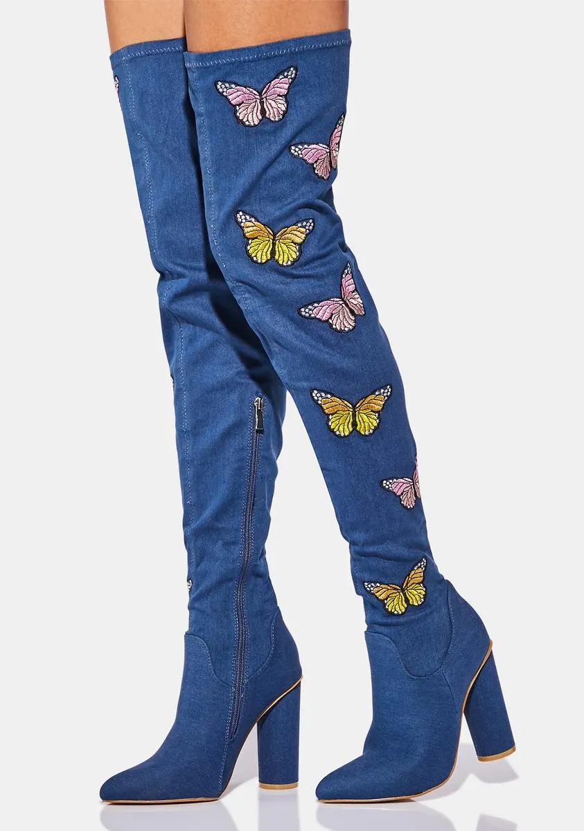 Butterfly Effect Denim Boots