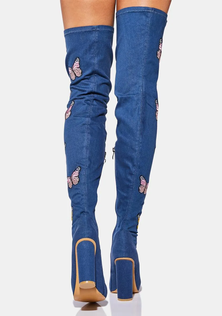 Butterfly Effect Denim Boots